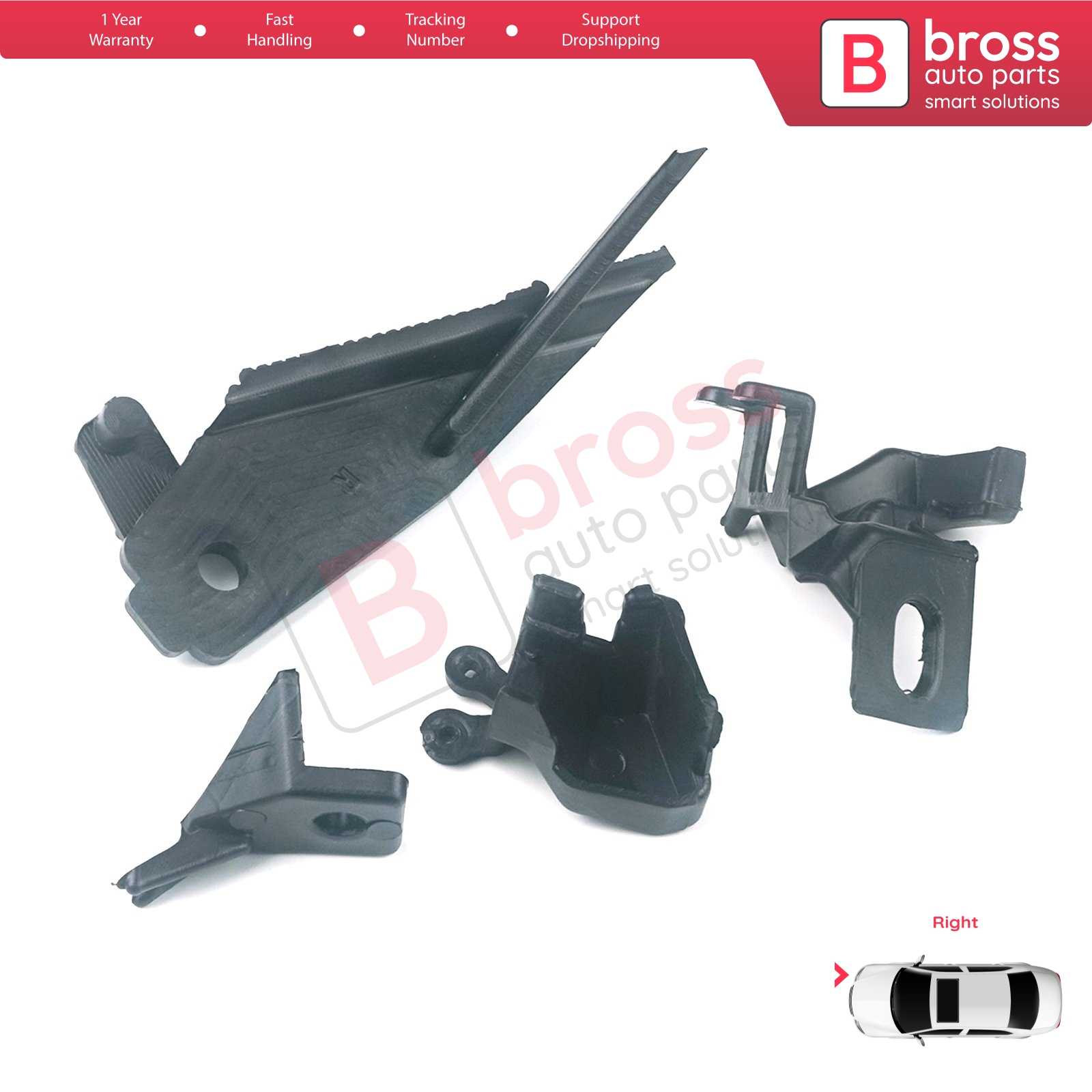 Bross BHL516 Headlight Headlamp Housing Repair Kit Left Side for Clio MK4  2012-On