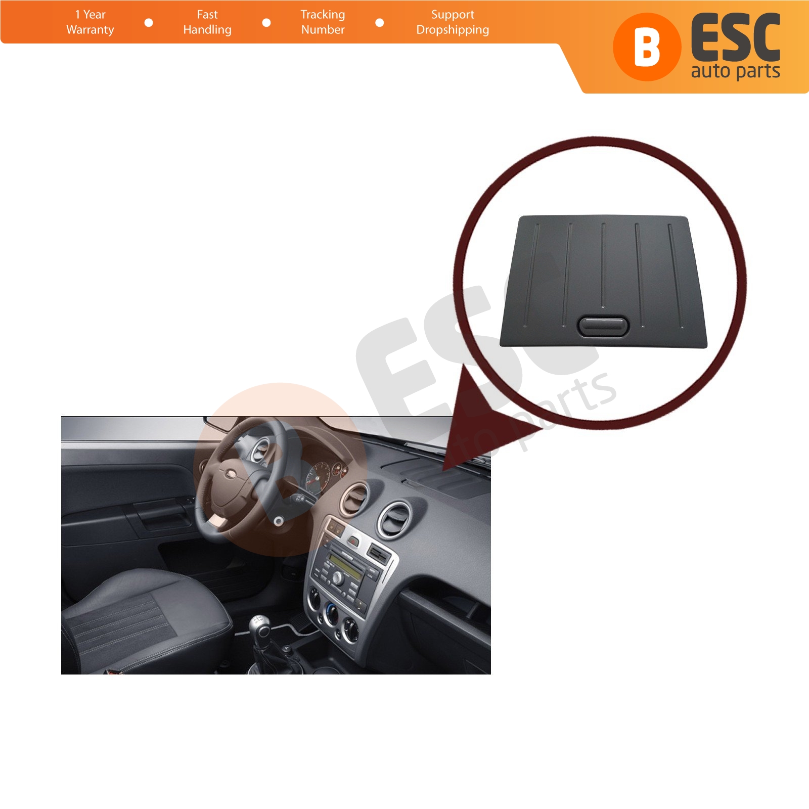 Esc Auto-onderdelen EDP868 Dashbord Handschoenenkastje Cover