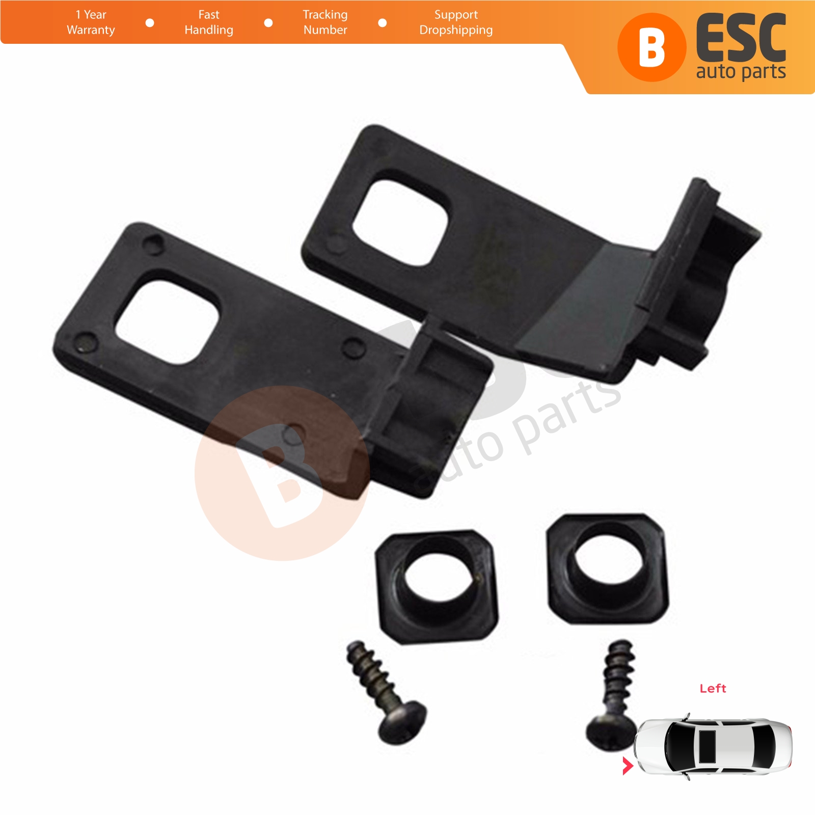 ESC EHL503 Headlight Housing Repair Kit Left Side:1J0998225 for VW