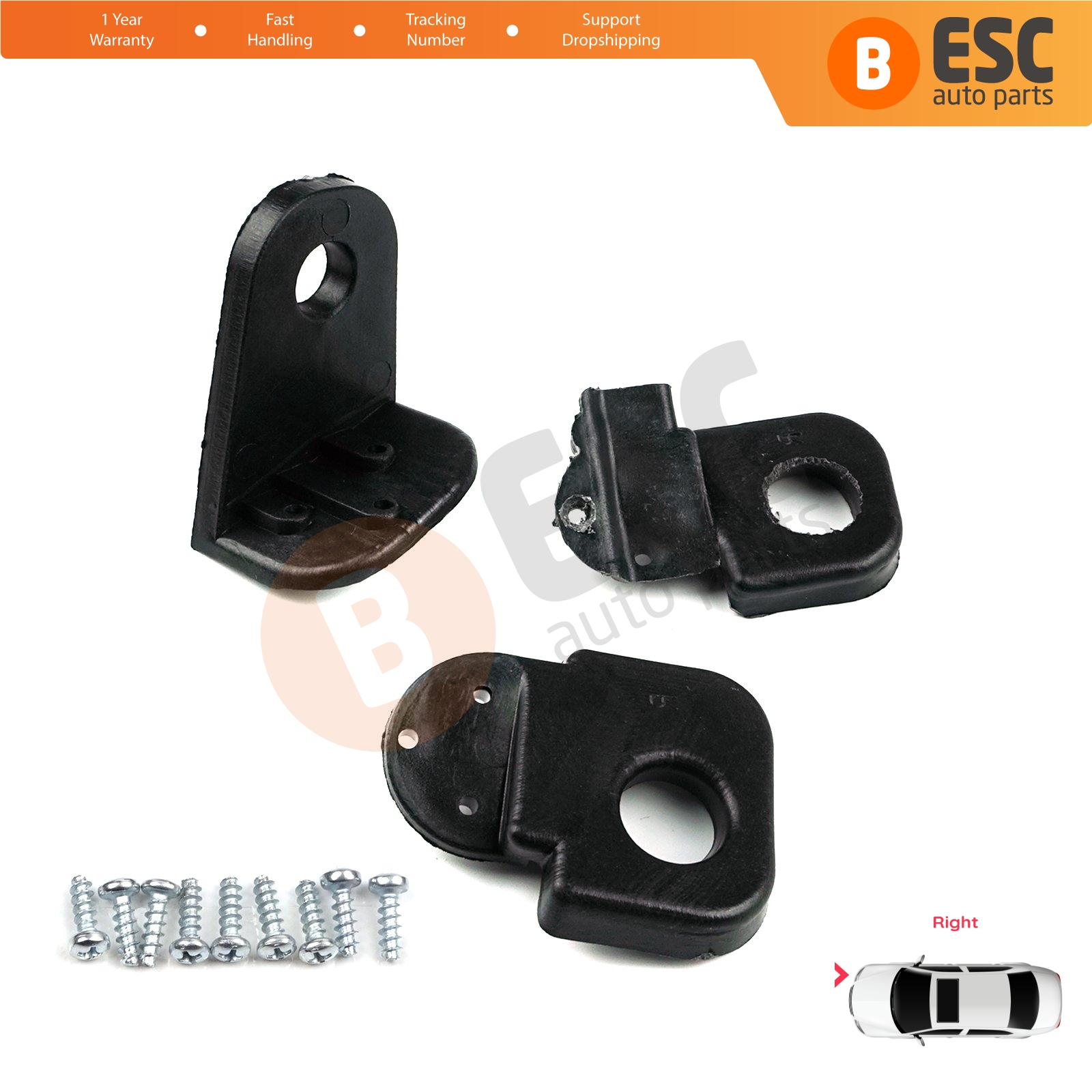 ESC Auto Parts EHL7 Headlight repair Kit Right Side for Fiat DOBLO  2005-2009 Made in Turkey fast shipping