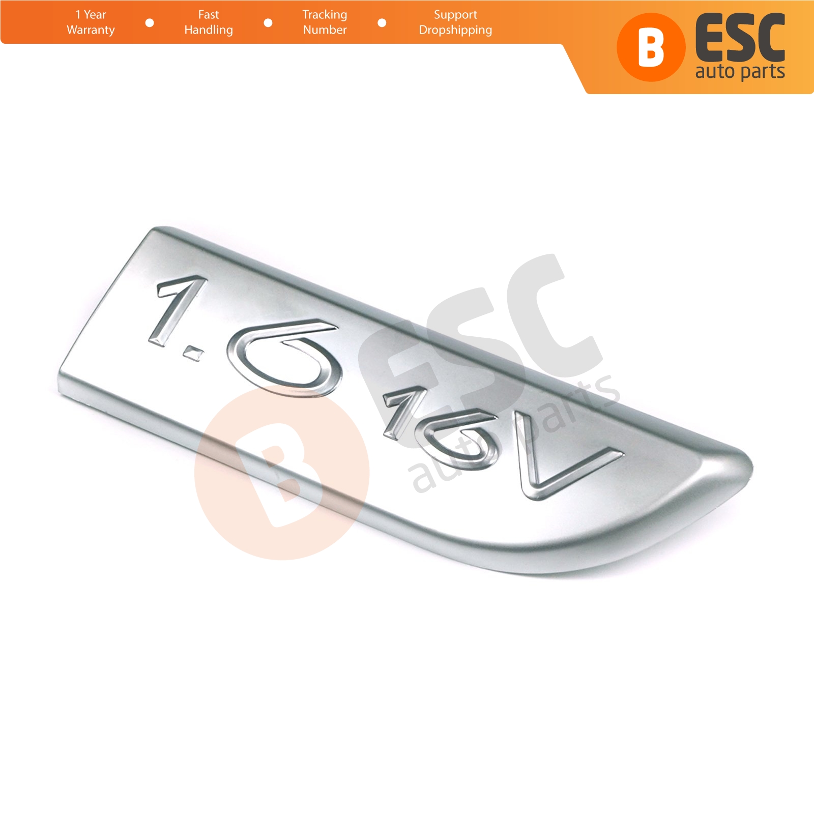 ESC Auto Parts ESP563-2 Chrome 1.6 16V Badge Emblem 8200209130 Right For  Renault Megane MK2 Scenic MK2 Ship From Turkey