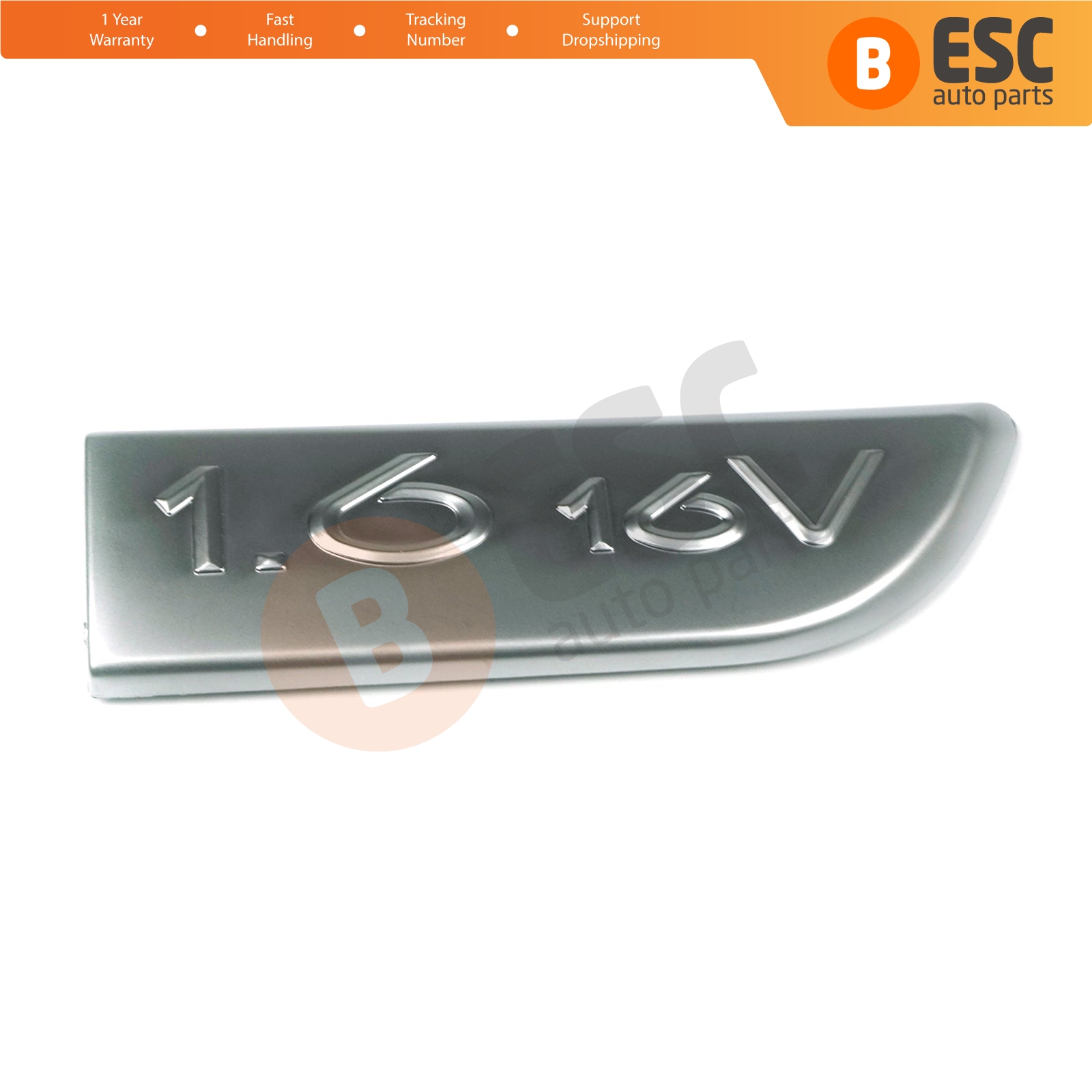 ESC Auto Parts ESP563-2 Chrome 1.6 16V Badge Emblem 8200209130 Right For  Renault Megane MK2 Scenic MK2 Ship From Turkey