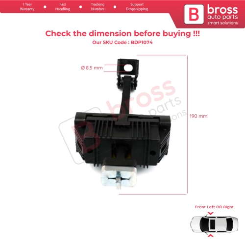 Front Door Hinge Brake Stop Check Strap Limiter 51217141024 for BMW X5 E70 X6 E71 72...