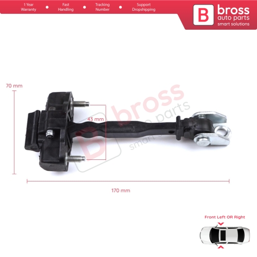 Front Door Hinge Stop Check Strap Limiter for Peugeot 2008 e-2008 MK2 Opel Mokka B Mokka-e 9820810880