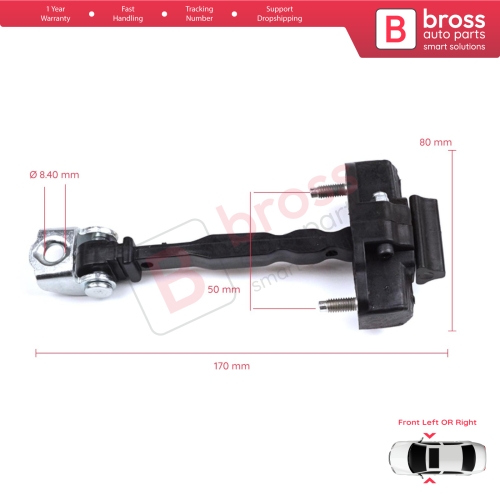 Front Door Hinge Stop Check Strap Limiter for Peugeot 308 MK3 408 Crossover DS4 Opel Astra L 2021-On 5-Door 9830837080