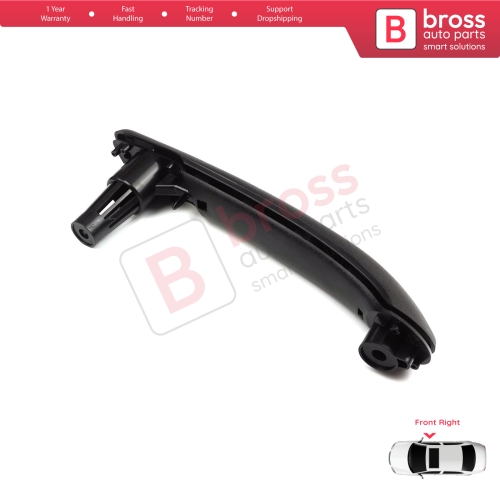 Front Right Inner Door Handle Grip Black for Renault Kangoo MK2 Citan W415 NV250 2007-2021 8200548972