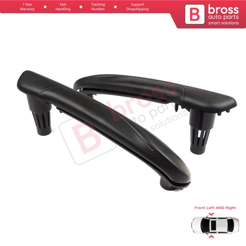 Front Inner Door Handle Grip Black Left Right for Renault Kangoo MK2 Citan W415 NV250 2007-2021 8200548971 8200548972