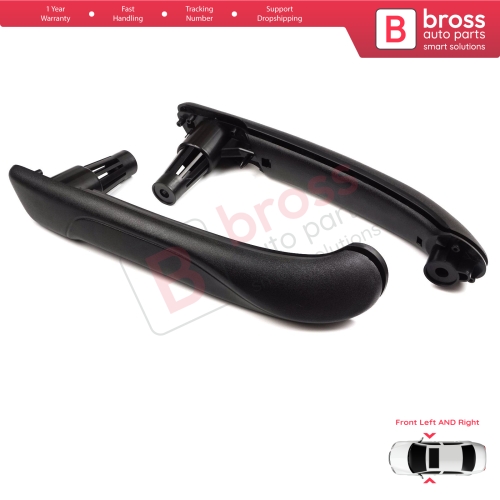 Front Inner Door Handle Grip Black Left Right for Renault Kangoo MK2 Citan W415 NV250 2007-2021 8200548971 8200548972