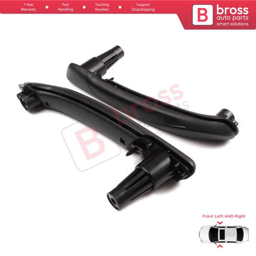 Front Inner Door Handle Grip Black Left Right for Renault Kangoo MK2 Citan W415 NV250 2007-2021 8200548971 8200548972