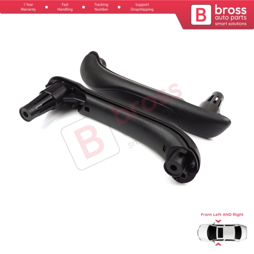 Front Inner Door Handle Grip Black Left Right for Renault Kangoo MK2 Citan W415 NV250 2007-2021 8200548971 8200548972