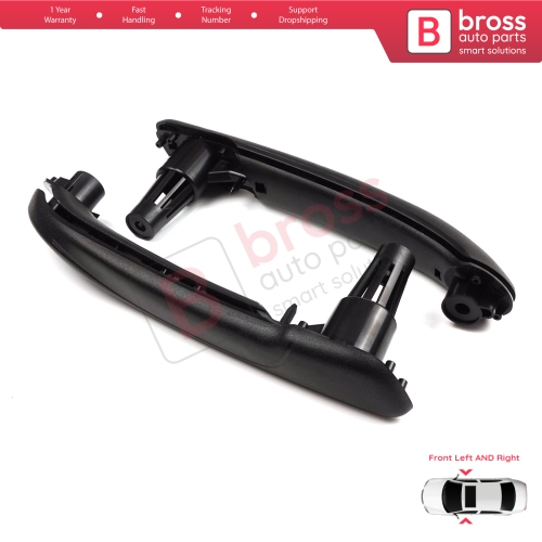 Front Inner Door Handle Grip Black Left Right for Renault Kangoo MK2 Citan W415 NV250 2007-2021 8200548971 8200548972