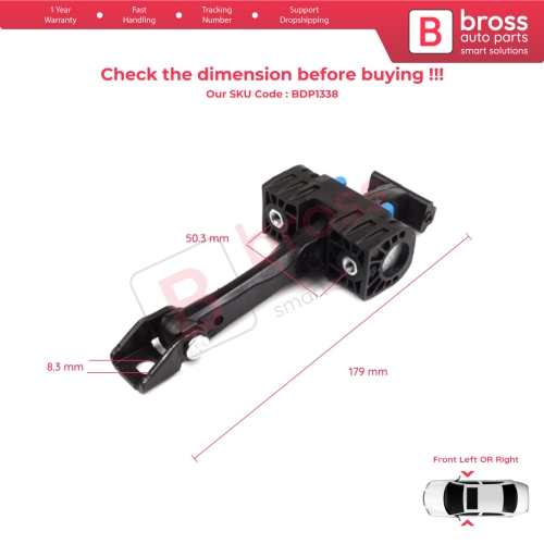 Front Door Hinge Brake Stop Check Strap Limiter for Mini Cooper MK1 MK2 R50 R52 R53 R55 R56 R57 R58 R59 2003-2015 51217176811