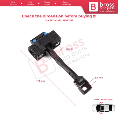 Door Hinge Brake Stop Check Strap Limiter for Mini Cooper MK3 F56 F57 2013-2024 3-Door Hatchback Convertible 51217297261