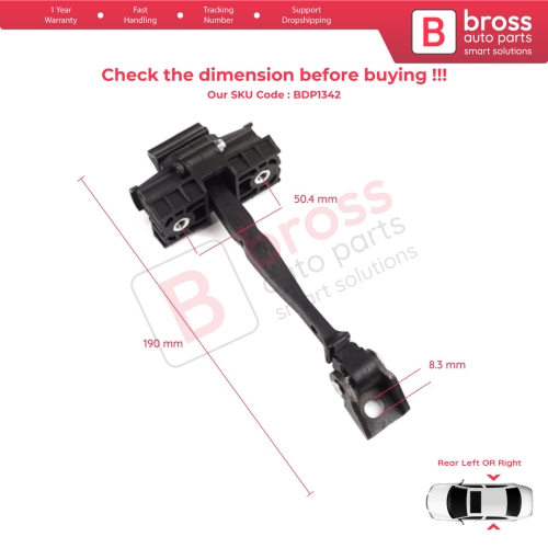 Rear Door Hinge Brake Stop Check Strap Limiter for VW Golf MK7 5G 2012-2020 4/5 Door Alltrack Sportsvan Variant e-Golf 5G4839249A