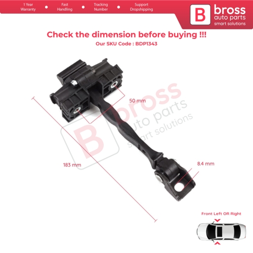 Front Door Hinge Brake Stop Check Strap Limiter for VW Polo MK5 6R 6C 60 61 2009-2022 4/5 Door MK4 9A 9N Sedan 6R4837249