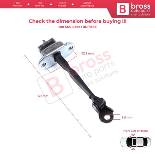 Front Door Hinge Brake Stop Check Strap Limiter for Toyota Corolla E11 Sprinter MK8 Carib MK3 1995-2002 4/5 Door 6862012060