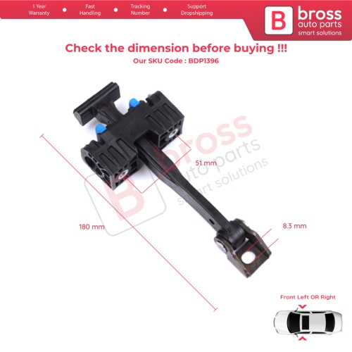 Front Door Stop Check Assy Limiter Strap for BMW 3 Series F30 F31 F35 F80 M3 LCI 2012-2019 51217446717...