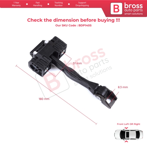 Front Door Stop Check Assy Limiter Strap for BMW X5 X6 F15 F85 F16 F86 2013-2018 51217290595...