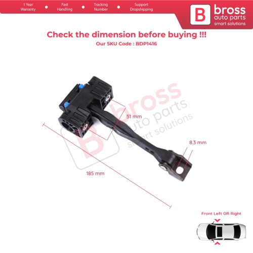 Front Door Stop Check Assy Limiter Strap for VW Tiguan MK2 AD BW 2016-2024 Allspace Seat Tarraco KN2 5NA837249...