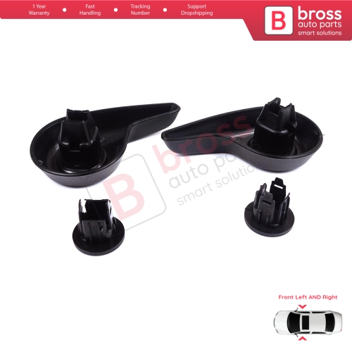 Front Manual Seat Recliner Adjuster Handle Set Black for Renault Megane MK4 B9A K9A Talisman LP KP 2015-On 874519982R 874016692R