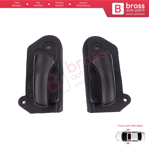 Front Interior Door Handle Opener Set Black for Vauxhall Opel Astra F MK3 T91 T92 1991-2001 90430129 90430130...