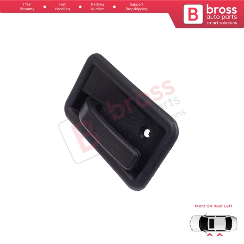 Front or Rear Left Interior Door Handle Opener Black for Renault 19 Phase 2 1992-2000 Clio MK1 1990-1999 7700813585 