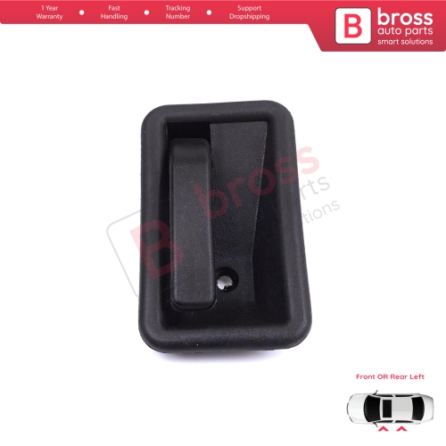 Front or Rear Left Interior Door Handle Opener Black for Renault 19 Phase 2 1992-2000 Clio MK1 1990-1999 7700813585 