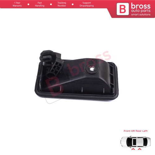 Front or Rear Left Interior Door Handle Opener Black for Renault 19 Phase 2 1992-2000 Clio MK1 1990-1999 7700813585 