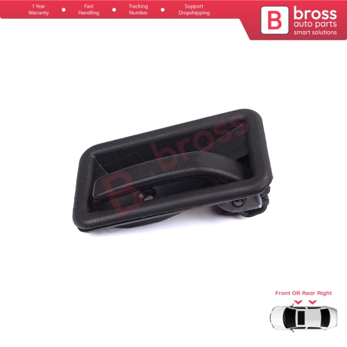 Front or Rear Right Interior Door Handle Opener Black for Renault 19 Phase 2 1992-2000 Clio MK1 1990-1999 7700813586