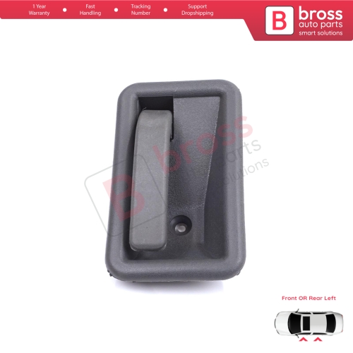 Front or Rear Left Interior Door Handle Opener Gray for Renault 19 Phase 2 1992-2000 Clio MK1 1990-1999 7700813585 