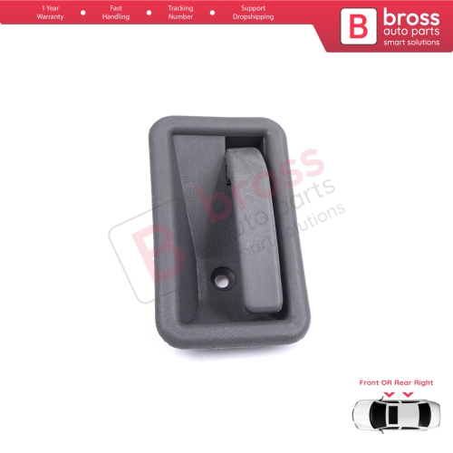 Front or Rear Right Interior Door Handle Opener Gray for Renault 19 Phase 2 1992-2000 Clio MK1 1990-1999 7700813586