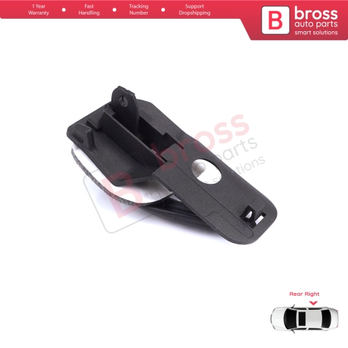 Rear Right Interior Door Handle Opener Black for Fiat Palio Siena MK1 178 1996-2016 Albea 178 2002-2012 713801614