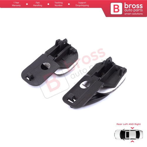 Rear Left Right Interior Door Handle Black for Fiat Palio Siena MK1 178 1996-2016 Albea 178 2002-2012 713804614 713801614