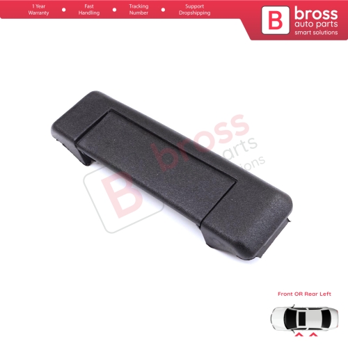 Left Exterior Door Handle Black for Renault 19 Super 5 Express Rapid Extra 7700793252