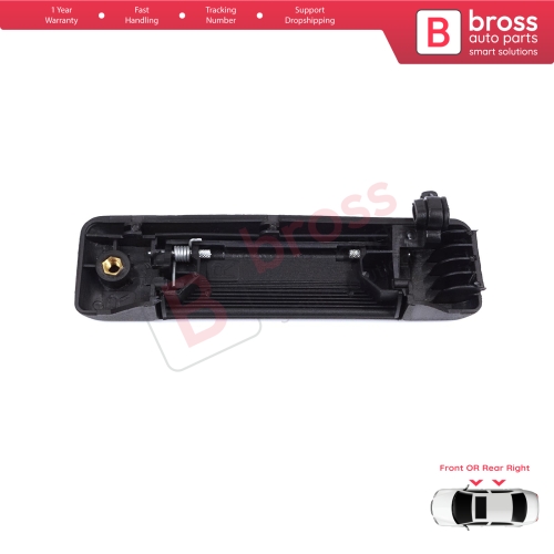 Right Exterior Door Handle Black for Renault 19 Super 5 Express Rapid Extra 7700793253