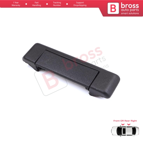 Right Exterior Door Handle Black for Renault 19 Super 5 Express Rapid Extra 7700793253