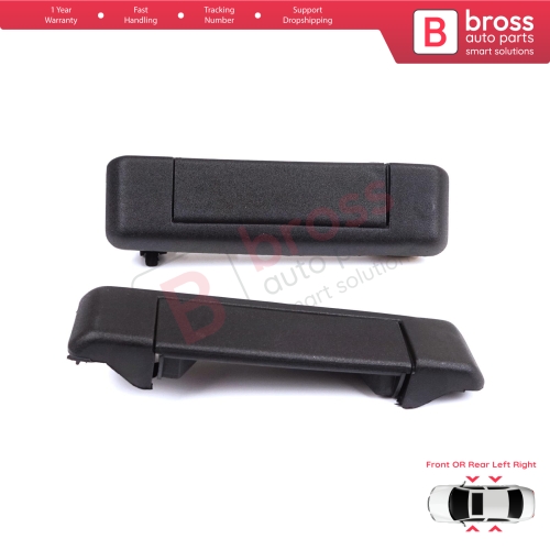 Left Right Exterior Door Handle Black for Renault 19 Super 5 Express Rapid Extra 7700793252 7700793253