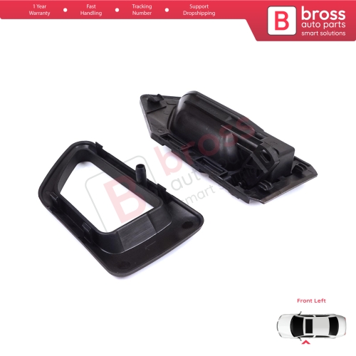 Front Left Interior Door Handle Opener Black for Citroen Berlingo MK1 1996-2011 Peugeot Partner MK1 1996-2015 914394