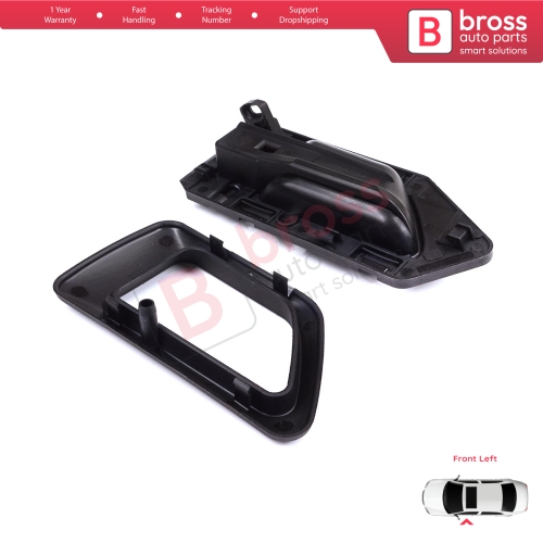 Front Left Interior Door Handle Opener Black for Citroen Berlingo MK1 1996-2011 Peugeot Partner MK1 1996-2015 914394