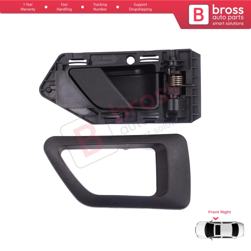 Front Right Interior Door Handle Opener Black for Citroen Berlingo MK1 1996-2011 Peugeot Partner MK1 1996-2015 914395