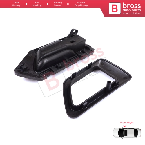 Front Right Interior Door Handle Opener Black for Citroen Berlingo MK1 1996-2011 Peugeot Partner MK1 1996-2015 914395