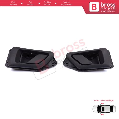 Front Left Right Interior Door Handle Opener Black for Citroen Berlingo MK1 1996-2011 Peugeot Partner MK1 1996-2015 914394 914395