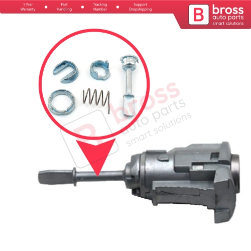 Front Door Lock Barrel Repair Kit 3B0837167 51.5 mm for VW Passat B5...