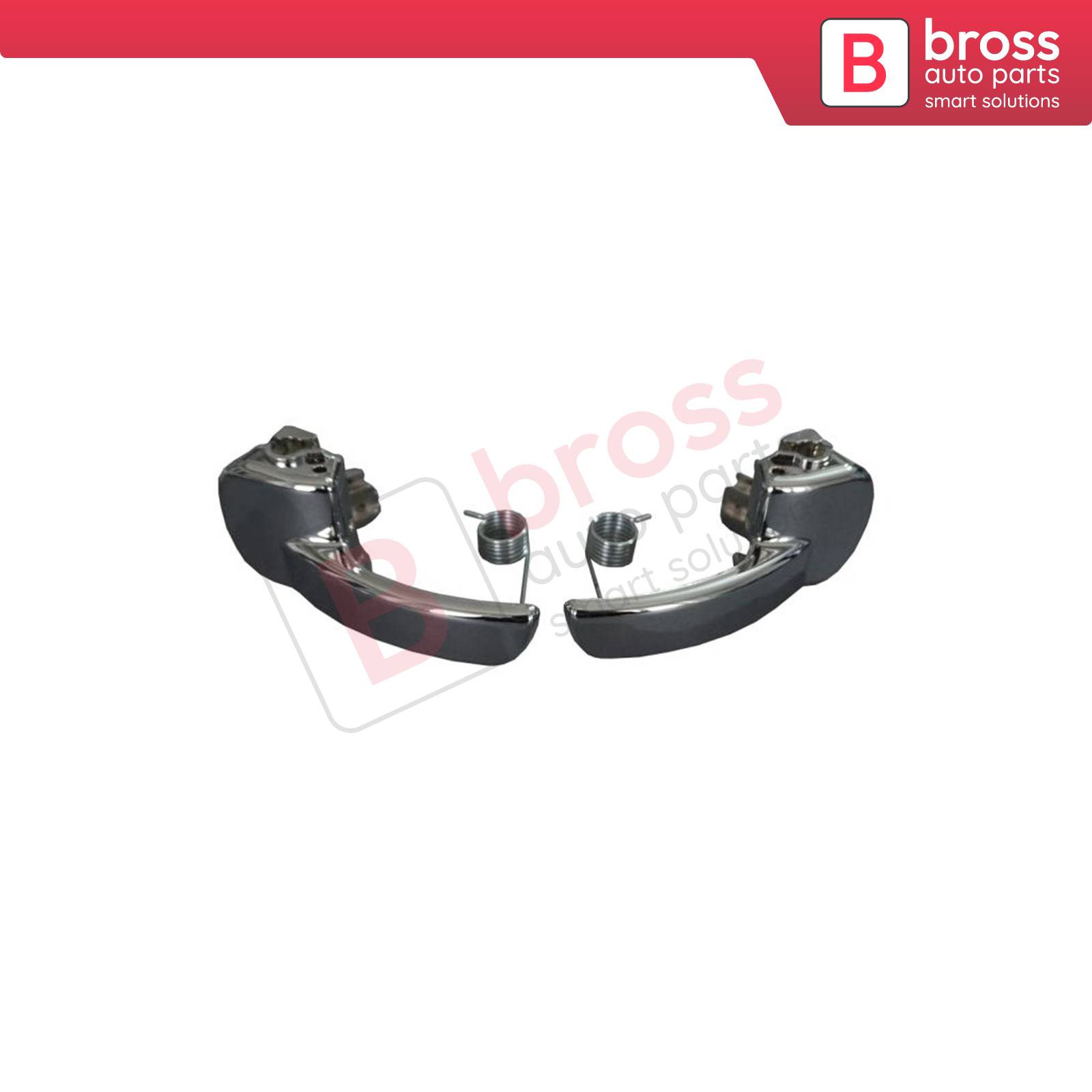 Bross Auto Parts LLC - BDP917 Interior Front or Rear Door Chrome Handle  Right and Left Side For Nissan Qashqai 2007-2013 J10 Dualis 80670JD00E  80671JD00E