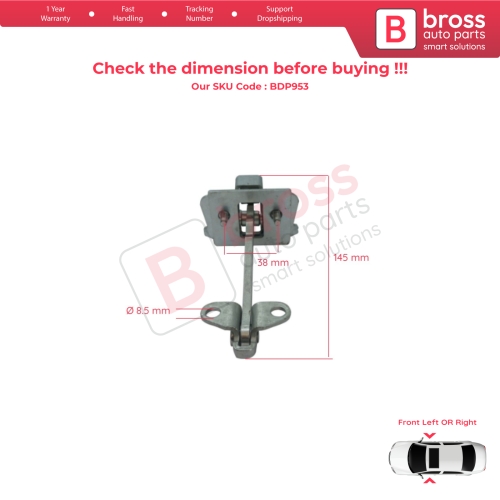 Front Door Hinge Stop Check Strap Limiter 9181G0 for Citroen C5 MK1 2001-2008