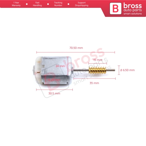 Car Door Lock Actuator FC280 12V DC Motor Total 70.50 mm Shaft 35 mm for Hyundai Tucson Elantra I20 I30 Sonata Kia Sportage VN496617