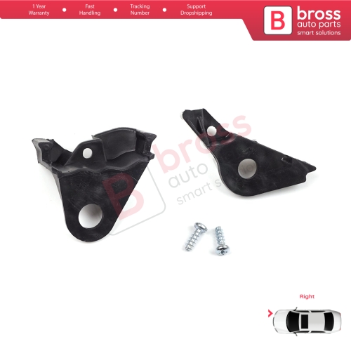 Headlight Holder Mount Repair Bracket Tab Set Right Side for Citroen C4 MK1 LC Coupe MK1 THE 2004–2010 621284