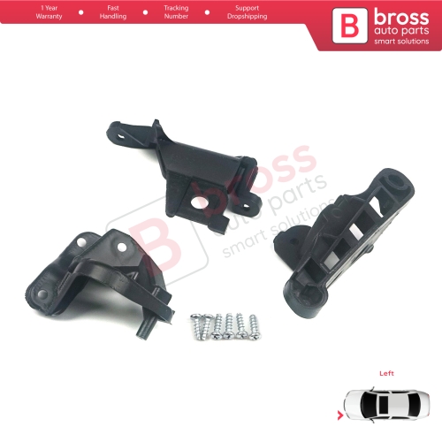 Headlight Holder Mount Repair Bracket Tab Set Left Side for Peugeot 308 MK1 HB SW CC RCZ 408 T7 6212E3...