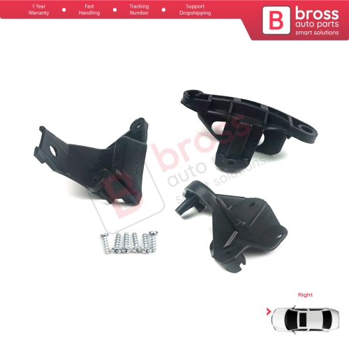 Headlight Holder Mount Repair Bracket Tab Set Right Side for Peugeot 308 MK1 HB SW CC RCZ 408 T7 6212E4...