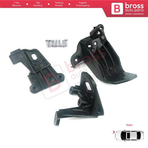 Headlight Holder Mount Repair Bracket Tab Set Right Side for Fiat Tipo 356 Egea 2015-On 50927929 ...